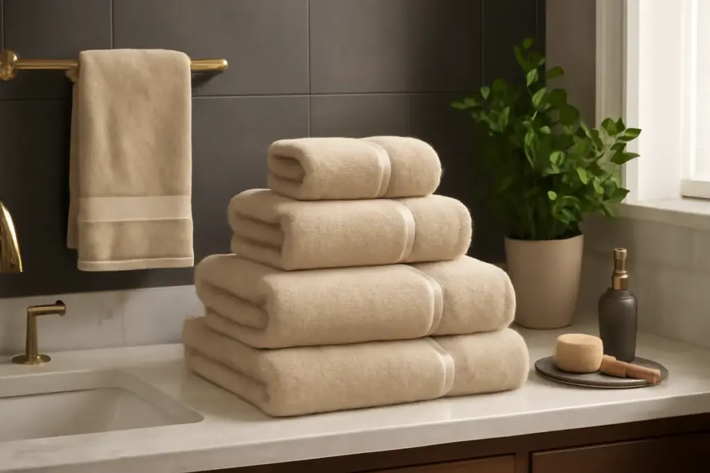 Set di asciugamani coordinati per il bagno: dettagli che trasformano lo stile della stanza