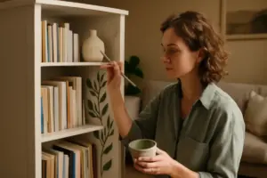 Come valorizzare una libreria con il fai da te? Il dettaglio che la rende un pezzo unico