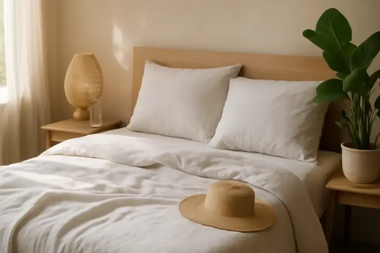 Biancheria estiva da letto: come rinfrescare la camera con tessuti leggeri e naturali